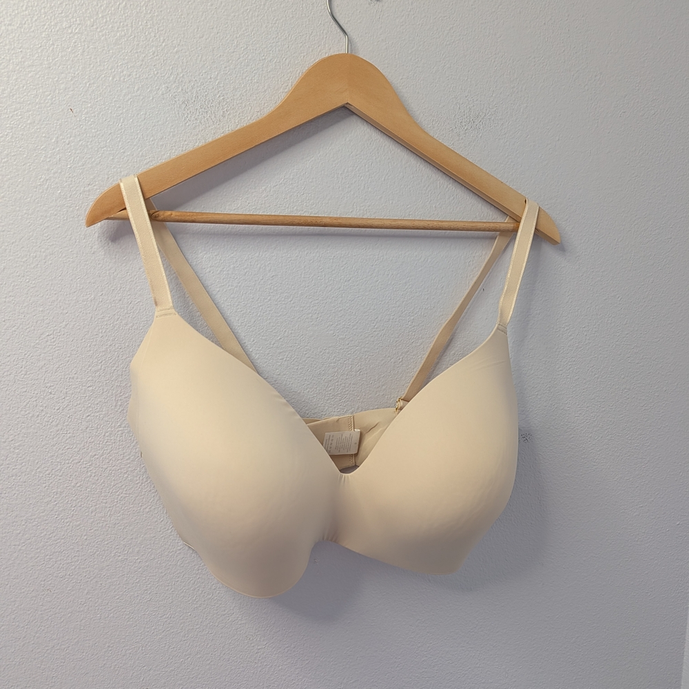 Knix Wireless Molded Cup Bra Nude Beige Size 8